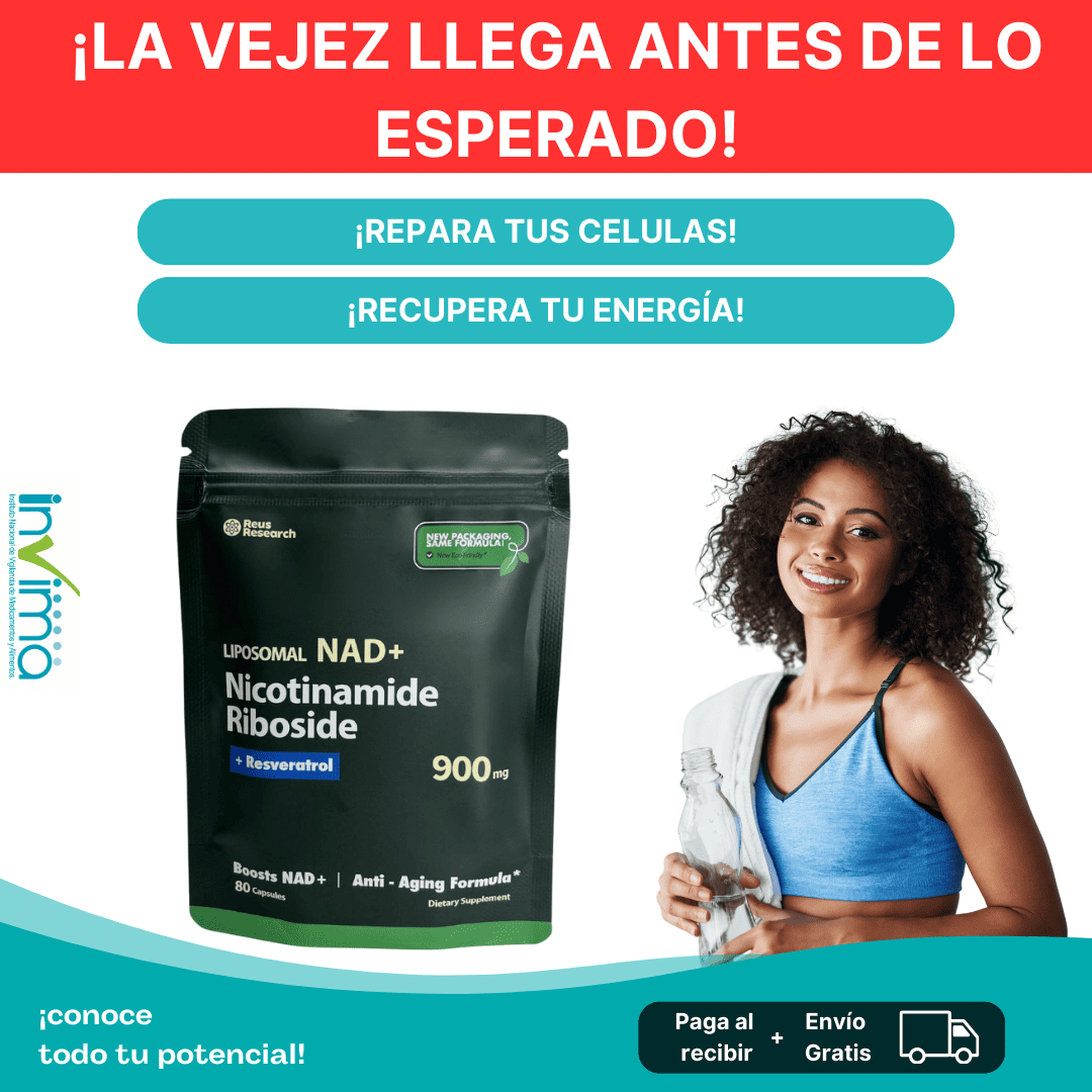 Liposomal NAD+ con Nicotinamida Ribósido y Resveratrol x 80 unds