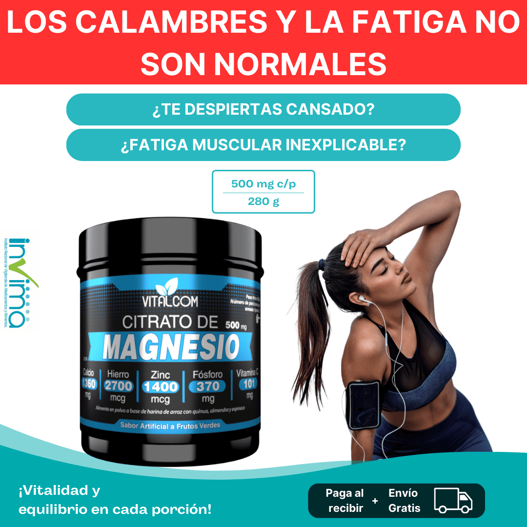 Citrato de Magnesio + Zinc, Hierro y Vitaminas – Vitalidad Total para tu Cuerpo