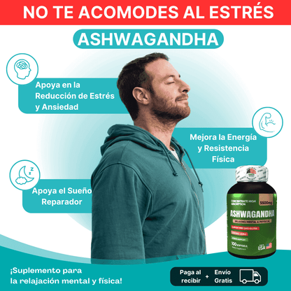 Combo Tranquildad🌿 Ashwagandha X2 (100 unds/Cu)