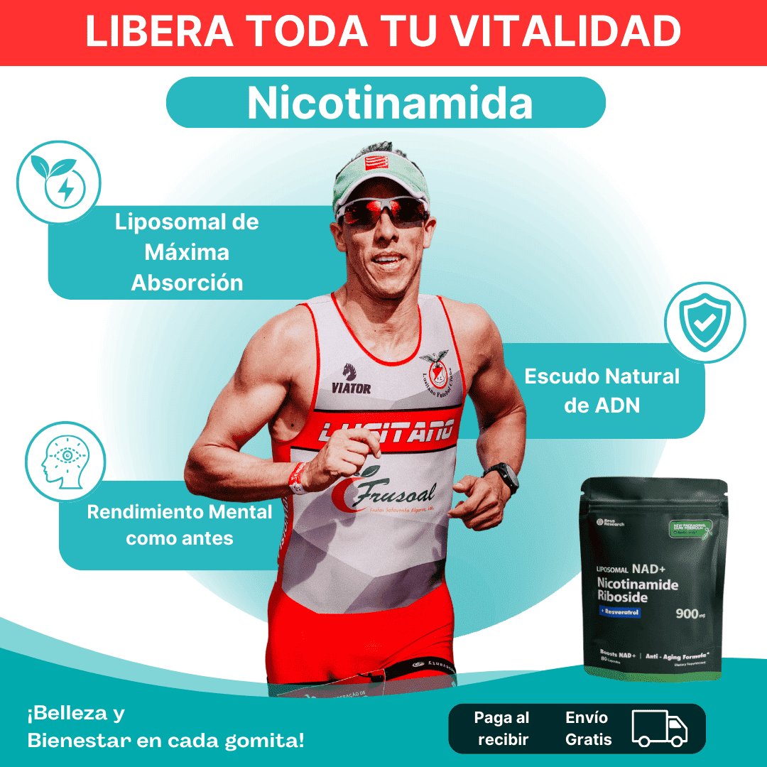 Liposomal NAD+ con Nicotinamida Ribósido y Resveratrol x 80 unds