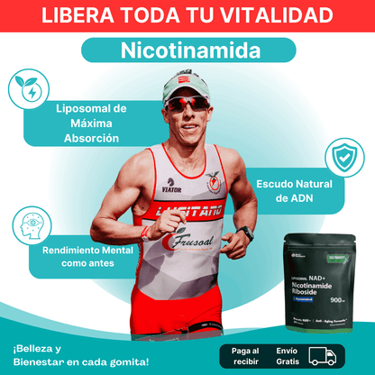 Liposomal NAD+ con Nicotinamida Ribósido y Resveratrol x 80 unds