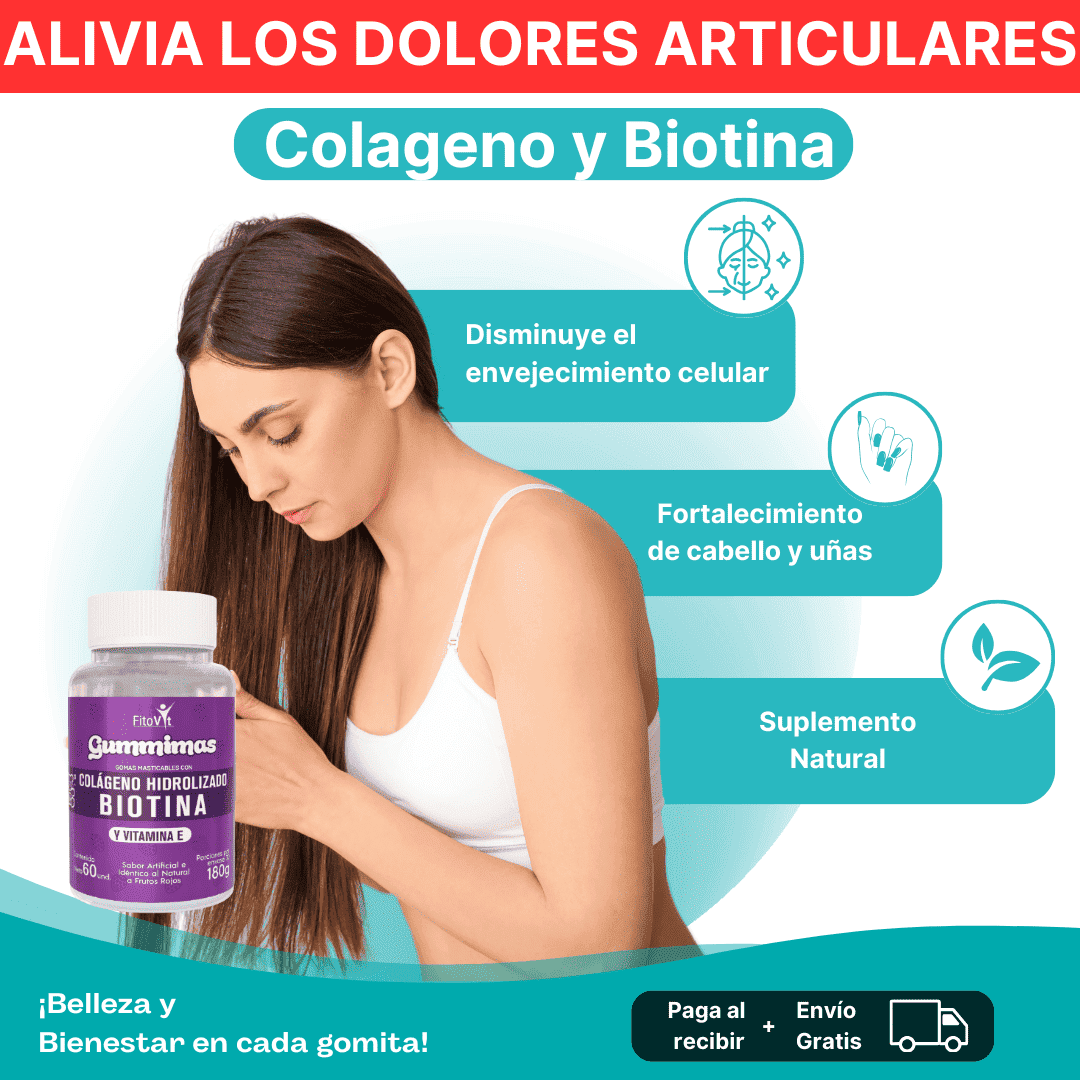 Colageno Hidrolizado + Biotina 60 unds - Fortalece Cabello y Uñas