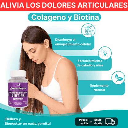 Colageno Hidrolizado + Biotina 60 unds - Fortalece Cabello y Uñas