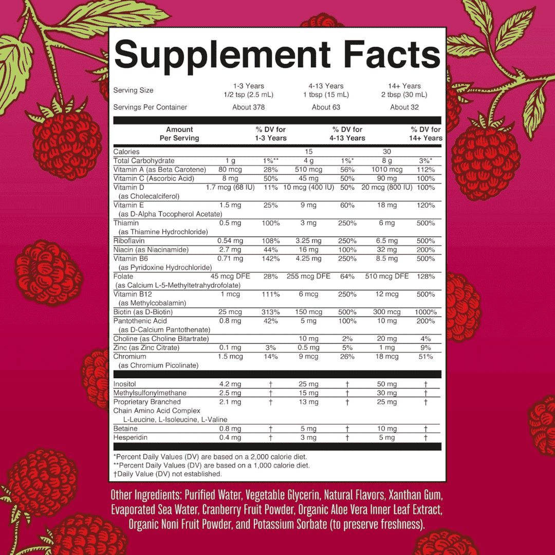 Multivitaminico Natural: Maryruth Frambuesa